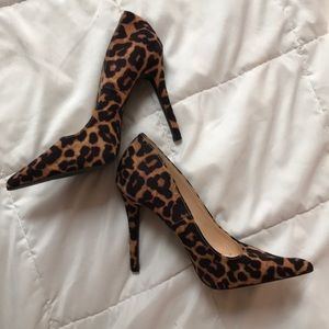 Cheetah print size 7 heels ONLY WORN ONCE